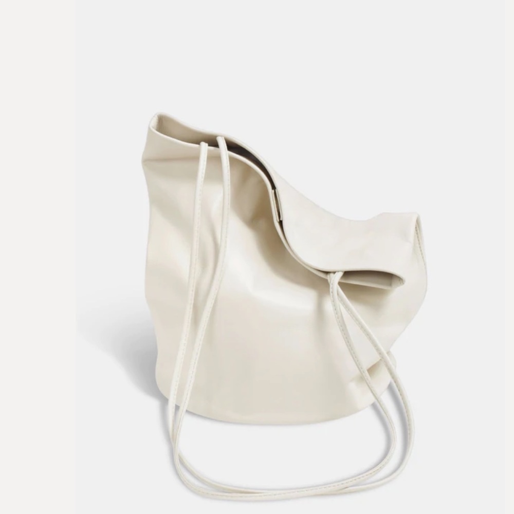 Modern Weaving Drape Oval bucket purse